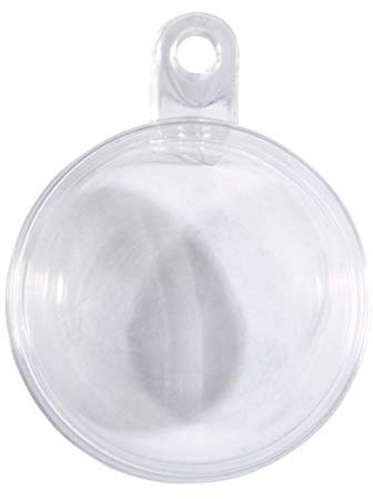 Rayher 39466800 Plastik-Kugeln, teilbar, 7 cm ø, Set 6 Stück, Kunststoff-Kugeln zum befüllen, transparent, Acrylkugeln mit Aufhänge-Öse, Dekokugeln durchsichtig, Weihnachtskugeln zweiteilig