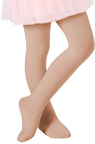 Century Star Ballet Tights For Girls Opaque Nude Dance Tights 3-6 Years