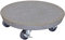 WAGNER Pflanzenroller STONE Ø 28 x 8 cm I Pflanzenroller & Blumenroller für Außenbereich + Innenbereich, Terrazzo-Optik dunkel I Kübelroller aus Beton mit 2 Feststellern I Tragkraft 100kg - 20090101