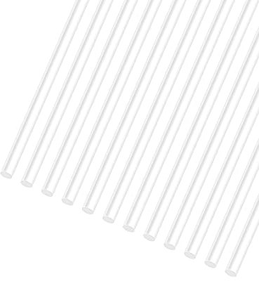 SAVITA 12pcs 12inch Acrylic Dowel Rods Round Rod Clear Plastic Sticks for DIY Projects