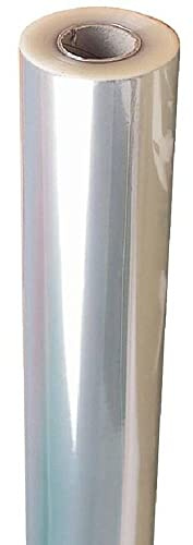 Bobina CELLOPHANE Trasparente VARIE MISURE Rotolo per imballaggio Grande convenienza Carta Regalo per Confezione Fiori (1 metro x 120 metri 35 my)