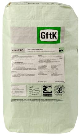 vdw 470 GaLa - Mortier de drainage très perméable à l'eau - Pour pavés en pierre naturelle et en béton - Haute résistance - Durcissement rapide - Charge de trafic jusqu'à N3 - Sac de 25 kg