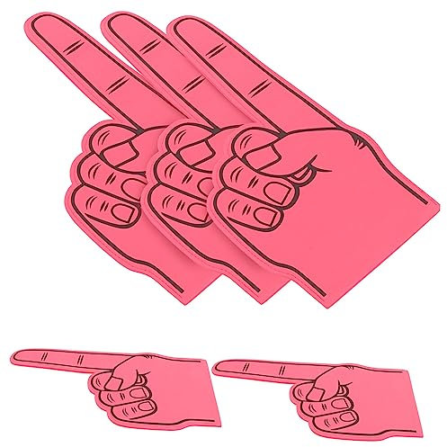 Yardwe 5pcs Slap Handschuhe Lustige Gesten Eva Handschuhe Für Geburtstag Karneval Konzert Rot