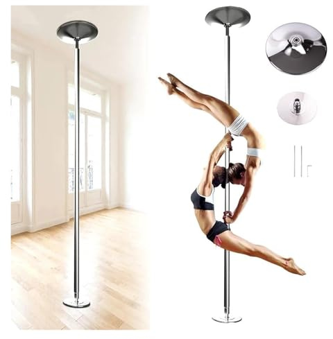 MMDXDLX Barra Pole Dance Barra de Baile Profesional de 45 mm con Accesorios de extensión, Barra de Baile estática giratoria for casa de Techo de 270 300 320 380 cm de Altura(2.7M-2.9M(9ft-9.4ft))