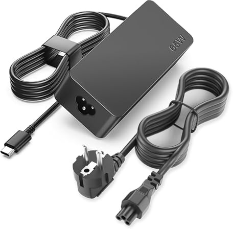 Alimentatore USB C 65W Caricatore Notebook Type C per Lenovo ThinkPad X1 Carbon 5th 6th 7th T480 T490 T580 T590 T14 E15 IdeaPad Yoga 720 730 910 920 C930 Chromebook 100e Tipo-C Adattatore Caricatore