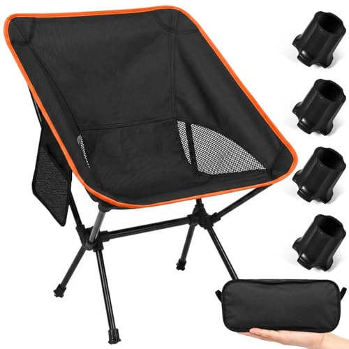 PQETBV Sedia Pieghevole Campeggio Portatile Max Portata 200 kg Sedia da Campeggio Pieghevole con Borsa da Trasporto Sedie per Pesca, Escursionismo, Picnic, Campeggio, Spiaggia, Prato, Concerti