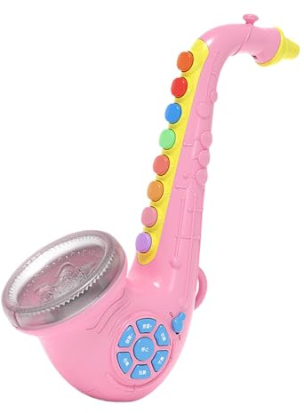 Mini strumento per sassofono – giocattolo musicale leggero e acustico, design adatto per l'uso con strumento musicale portatile durevole | scuola materna casa aula regalo di compleanno apprendimento