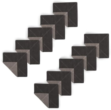 Kochblume Set of 1, 3, 5 or 10 | Microfibre Cleaning Cloths 30 x 30 cm, Absorption Capacity up to approx. 300 ml | In a colorful box (anthracite grey, set of 10)