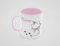 L'Arcobaleno di Luci Tazza GATTINA con fiocco rosa PERSONALIZZATA con nome bambina ragazza prima colazione 11oz