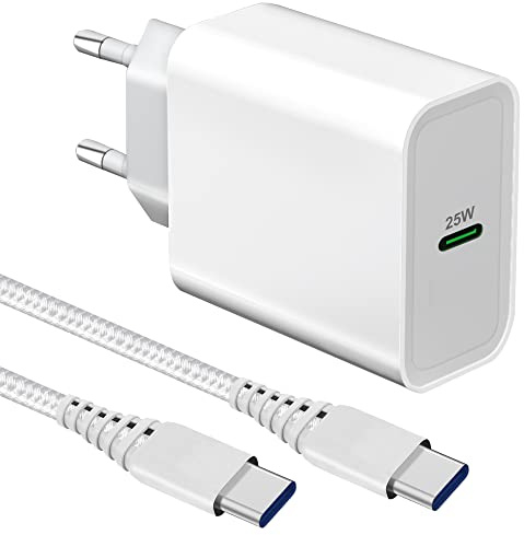 Chargeur Rapide 25W avec Cable USB C pour Samsung A56 5G A36 A17 S24 S23/S25/S22/S21 FE/S26/S20,A53 A55 A54/A33 A34 A35/A16 A13 A15/A14 A25/A52 A52S A71 A23/ A05S,Galaxy Note 20 Type C Prise Secteur