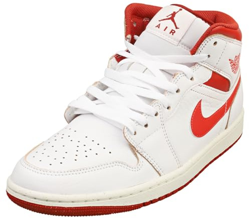 Nike Air Jordan 1 Mid Se für Herren, White Lobster Dune Red Sail, 11.5