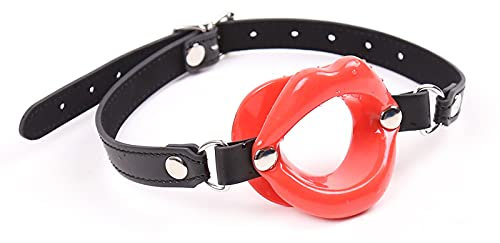 Gag Mouth Bavaglio estremo, Divaricatore per bocca, Bavaglio con bocca aperta, Disponibile in quattro colori, BDSM Flirtare Giocattolo sessuale erotico per donne(Rot)