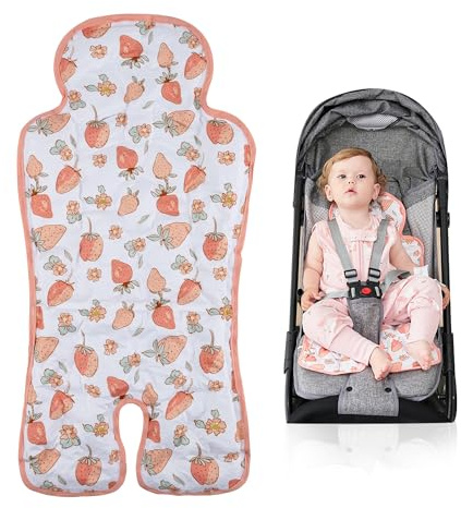 Baby-kyldynor för barnvagnar Universell sommar Babyskal Barnvagns-kylmattan Barnvagns-sittinsats För buggy och bilbarnstolar (jordgubbar)