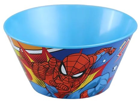 SRV Hub Bols pour enfants avec imprimé dessin animé Spiderman, 700 ml, bols à céréales en plastique à usage quotidien, bol empilable coloré sans BPA pour enfants de 4 ans et plus