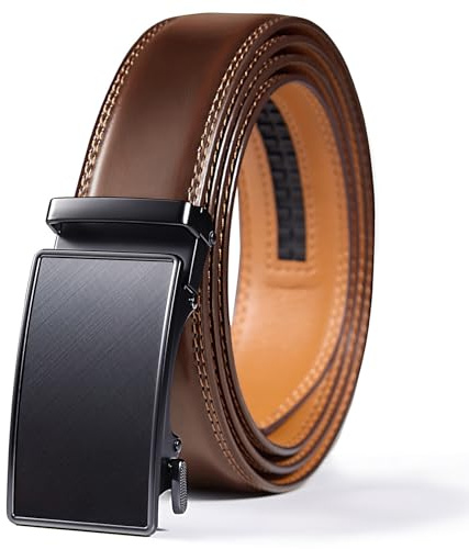Vatan Men's Belt Leather Ratchet Belt for Men Dress Casual Every Day | 1 3/8 With Adjustable Buckle,Trim to Fit,Smooth Sliding,Holeless Understated Elegance,Formal Suits, Casual Jeans, Gift Boxed