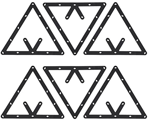 GBSCLOVER Pool Table 9 Ball Rack 6Pcs, Slim Billiard Ball Triangle Rack, Billiards Pool Accessories Suitable for Pool Halls or Individual, Save Space Easy to Use, 9.4 x 9.4in