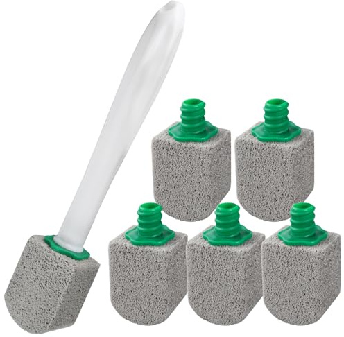 ANOMM Piedra Pómez de Limpieza con Mango, Piedra Pómez de Limpieza de Inodoro con Mango, de Inodoros, Baños y Lavabos (Gris, Paquete de 6)