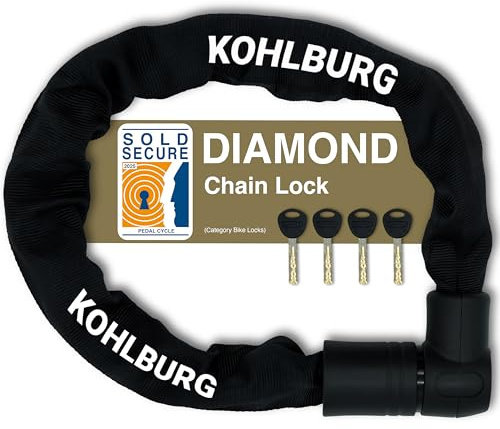 KOHLBURG Antirrobo de cadena maciza 3,3 kg | Sold Secure Diamond | 85cm