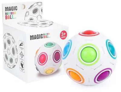Cubo di Rubik, Giocattoli per lo sviluppo di Abilità, Palla Magica, Puzzle 3D per bambini e bambine a partire da 6 anni, Rompicapo e Palla Antistress per Bambini e Adulti