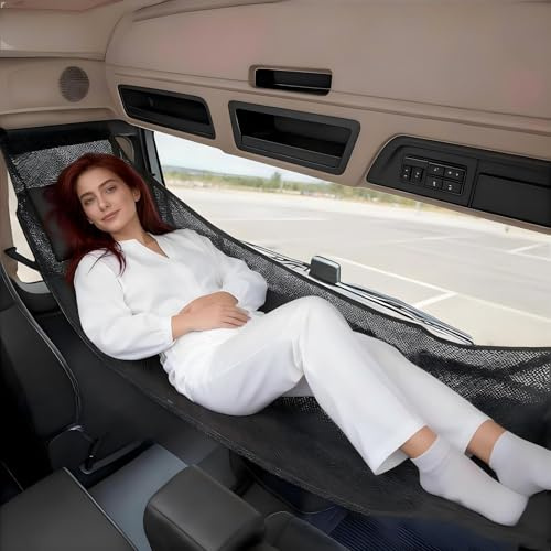 Day Cab Bed Semi Tr uck Hammock with Phone Bag, Tru ck Bed Sleeping Platform & Bus Hammock, Maximum 400LB, Gift for Truck Driver