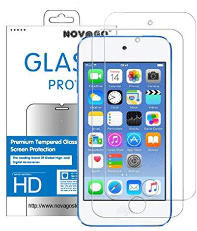 NOVAGO Compatible avec Apple iPod Touch 5,Touch 6,Touch 7 - Pack de 2 Films Protection écran en Verre trempé résistant Anti Explosion d'écran (x 2)