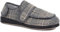 Pavers Men's Adjustable Memory Foam Slippers in Grey - Extra Wide Fit - Antibacterial Technology with Touch Fasten Strap - Size UK 8 / EU 41