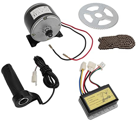 KIMISS Kit de Motor de Bicicleta Eléctrica, 12V 250W Kit de Motor de Bicicleta Eléctrica 2750RPM Motor de Engranaje Eléctrico de Alta Velocidad con Controlador para Motocicleta