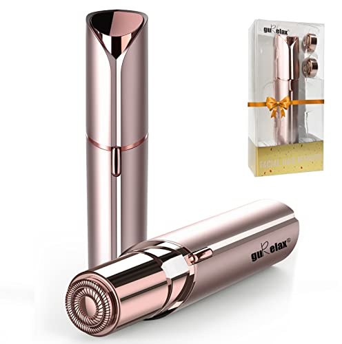 Gurelax Depilazione del viso da donna, dispositivo di depilazione, miglior regalo di Natale, rimozione dei peli del viso per le donne, rimozione dei capelli elettrici, 2 testine di ricambio incluse