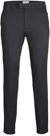 JACK & JONES Jpstmarco Jjpremium Chino Noos, Pantaloni chino, Nero, 28W / 32L Uomo