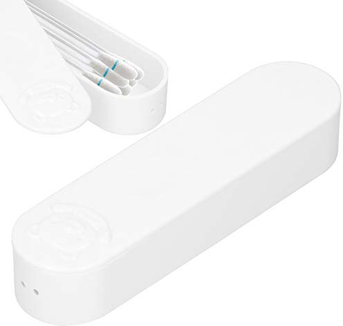 Boîte Rangement pour Coton-Tige, Petit Support de Coton-tige de Voyage Mini Boîte à Coton-tige de Stockage avec Couvercle Portable Outil de Stockage Cottonswab pour Distributeur de Coton-tige