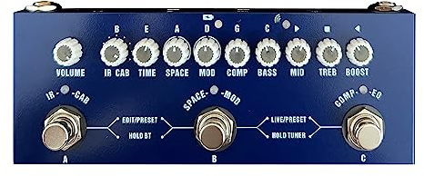 moduleringsgitarrpedal Uppladdningsbar Multieffektpedal För Elbasgitarrinspelning Ljudgränssnitt Funktionspedal