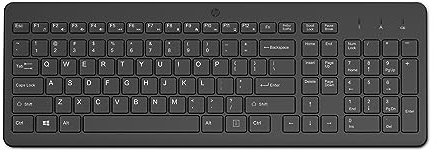 HP 220 Tastiera Wireless, Connesione con Dongle USB-A a 2,4 GHz, Multi-dispositivo, Qwerty, Layout Italiano, Autonomia fino a 16 mesi, Compatibile con Windows 10 e 11, Nera