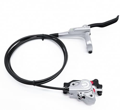 Meteorolite MTB Hydraulic Disc Brakes Set, Aluminum Alloy Hydraulic Brakes for Mountain Bike Left Front 1000mm Right Rear 1700mm Hydraulic Bicycle Brakes with is/PM Adapter Fit 160/180mm Rotor