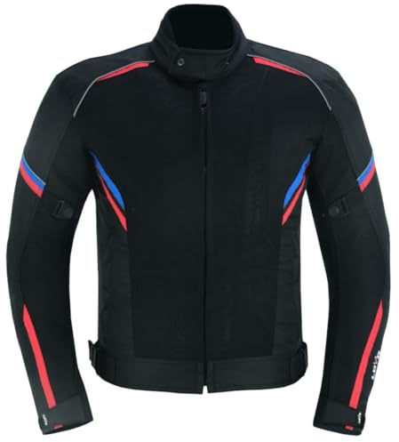 LOVO Veste de moto d'été pour homme, tricouche, perforée et respirante, Noir , 8XL