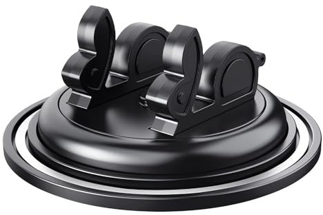 XiJiefa Soporte para teléfono Celular, Soporte Movil CocheSilicona Antideslizante，360 Grados Giratorio Sujeta Telefono para Coche Salpicadero （Negro）