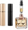 Vinuwu Refillable Perfume Atomiser 2 Pack 5ml, Mini Travel Aftershave Dispenser, Small Perfume Spray Bottle, Pocket Size Bottom Filling Perfume Dispenser for Women and Men (Black+Gold)