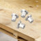 Juego de puntos centrales de tacos de madera para marcado y alineación precisos, 4 piezas (sólido 6 mm)