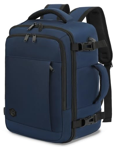 VANKEV 40x30x20 Ryanair EasyJet Eurowings Wizz Air Sac à Dos Voyage Cabine Avion 24L Bagage Cabine Bagage à Main Pour Ordinateur Portable 15.6 Pouces BLEU