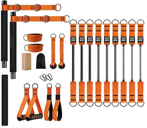 Kit de barre de Pilates à domicile | Équipement d'exercice de modelage du corps – Équipement de pilates portable pour épaules, taille, jambes, habitants d'appartement, professionnels, chercheurs