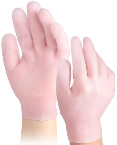 Guantes de noche para manos secas - Guantes de loción lavables, antideslizantes y reutilizables durante la noche para mujeres | humectantes para manos secas para dormir durante la noch
