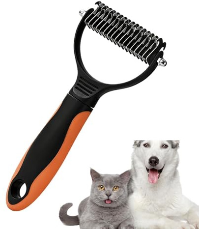 Rastrillo Subpelo Canino Peine De Aseo Para Mascotas Y Gatos Desenredante Y | Cepillo Subpelo Canino Eliminación del Pelo Suelto en Cachorros y durante la Rutina Diaria en el Hogar