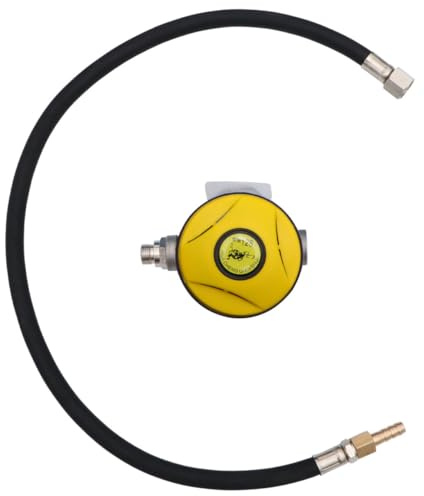 Abaodam Regulador de Silicona Buceo Secundario de Compacto para Snorkel | Uso Profesional y Recreativo, Ligero, Amarillo, para Nadadores y Principiantes