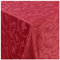 Tischdecke Stoff Damast Barock Jacquard Ranken Design mit Saum oval 140x190 cm Wein-Rot