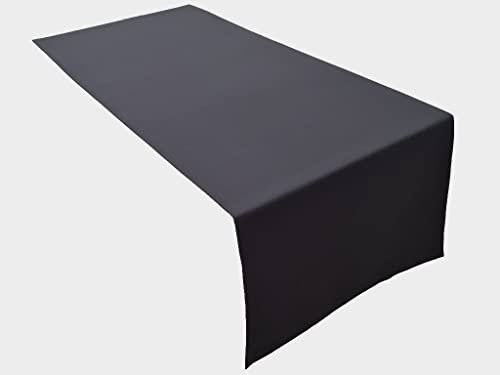 Lemos Home Hochwertiger Tischläufer Tischwäsche aus 100% Baumwolle Kollektion Konzept, Farbe & Größe wählbar (Tischläufer - 30x100cm, Anthrazit)