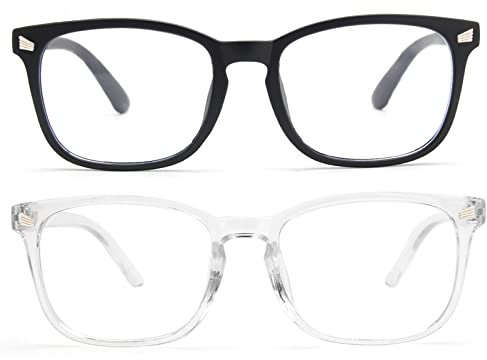 CCVOO 2 pack Lesebrillen damen herren mit blaulichtfilter Augenoptik Brille Lesehilfe für Damen Herren