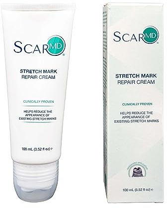 ScarMD Stretch Mark Removal Cream | Anti Stretch Mark Cream for Pregnancy & Scars | Clinically Tested Formula to Reduce Redness, Uneven Texture & Discomfort | 100ml