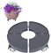 FIVMEN Pflanzenroller Rund 39-52cm Einstellbar Rollbrett Pflanzen outdoor Tragkraft 300 kg Blumenroller Pflanzroller mit 360 ° Drehbare Rädern Pflanzentopf Blumentopf Untersetzer mit Rollen, Grau