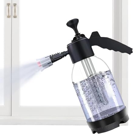 Nebulizzatore per schiuma auto, nebulizzatore per pompa di schiuma, pistola manuale per schiuma, 2 l, per tubo da giardino, spray per lavaggio auto multifunzione