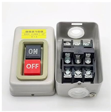 Herramientas de caja de botones BS216B Accesorios for máquina cortadora de tubos Interruptor de arranque y parada de máquina ranuradora de prensa