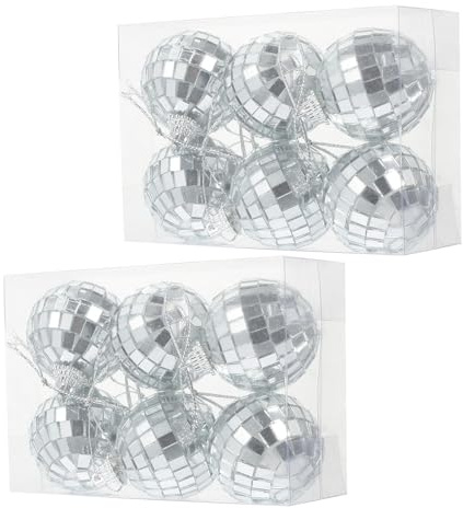 DECORNIJIA 12 St Små Diskokulor Reflekterande Hängande Dekoration för Julfest Hem och Butik Festligt Atmosfärskapande Spegelboll